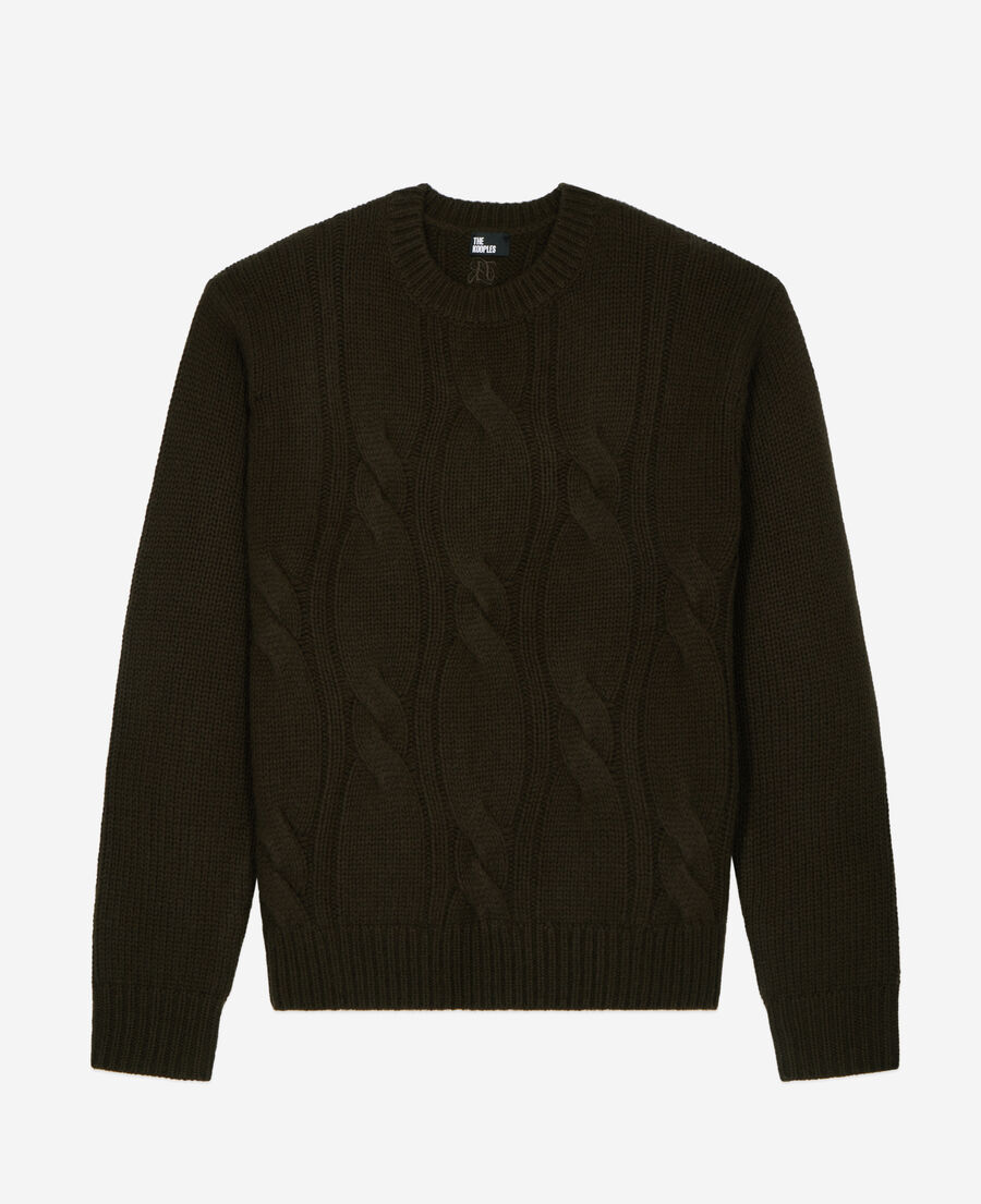 dark green wool and cashmere blend sweater