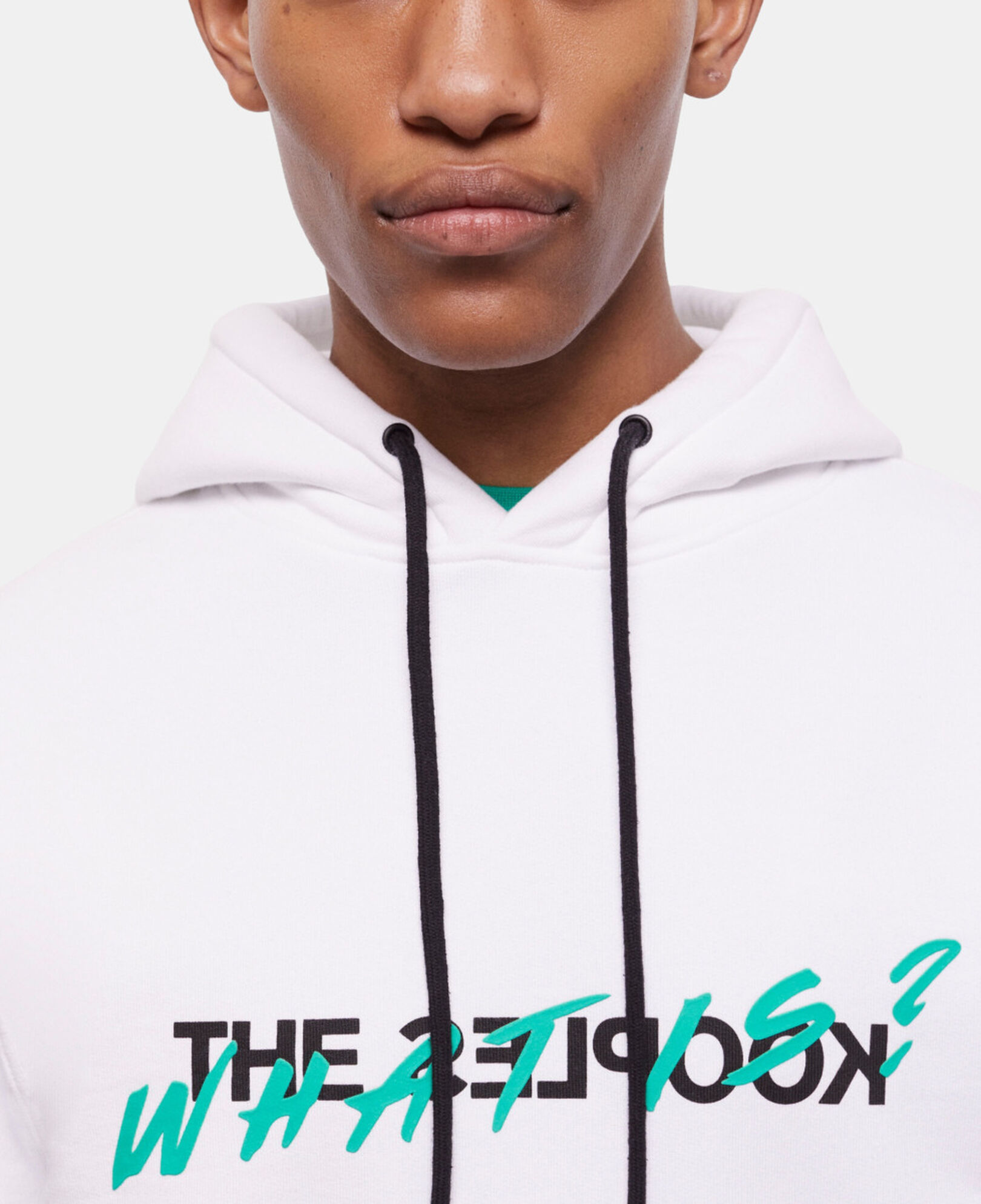 The Kooples HERREN WHITE weißes sweatshirt mit „what is“-schriftzug