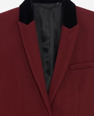 The Kooples DAMEN WINE RED jacke mit samtkragen in bordeaux