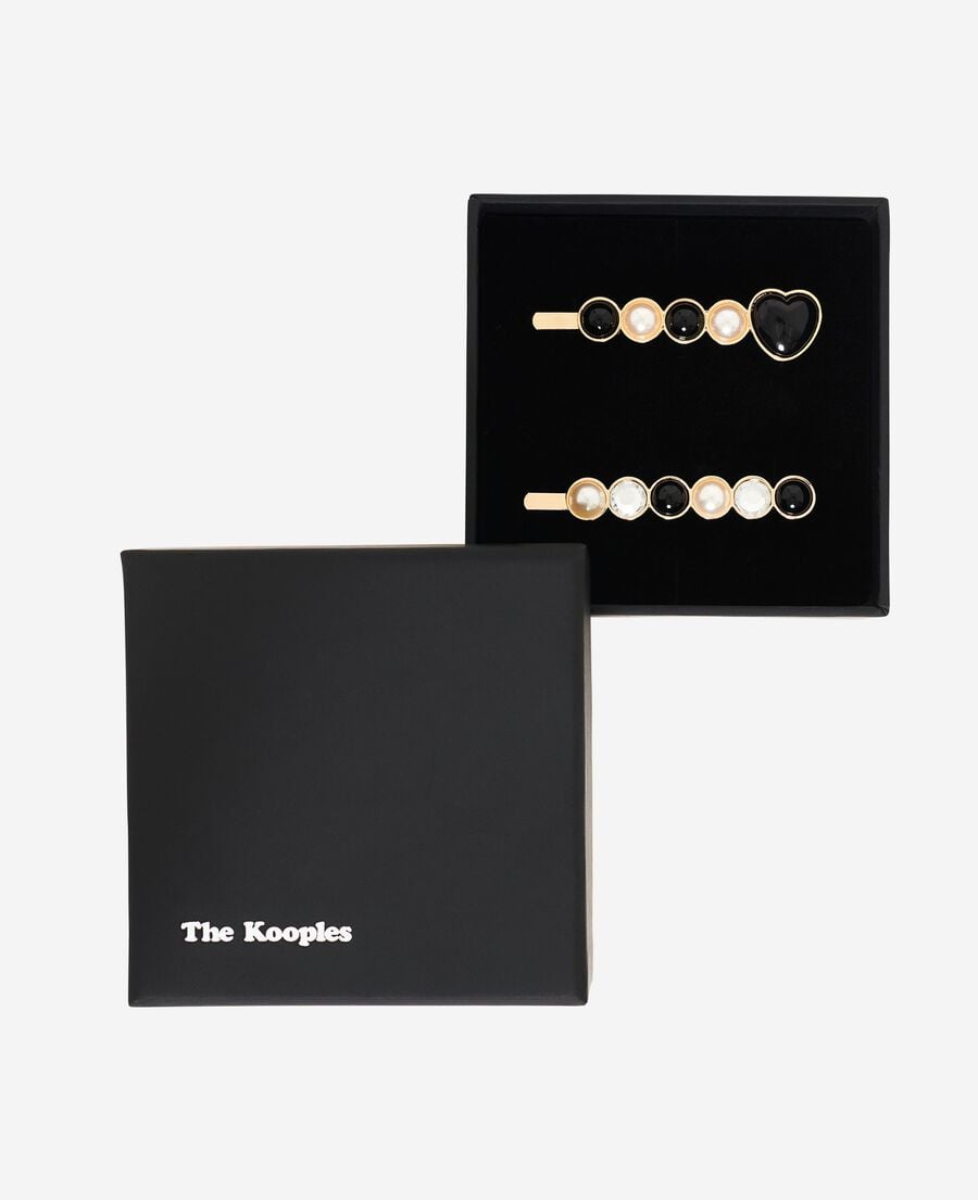 The Kooples F GOLD barettes for golden hair
