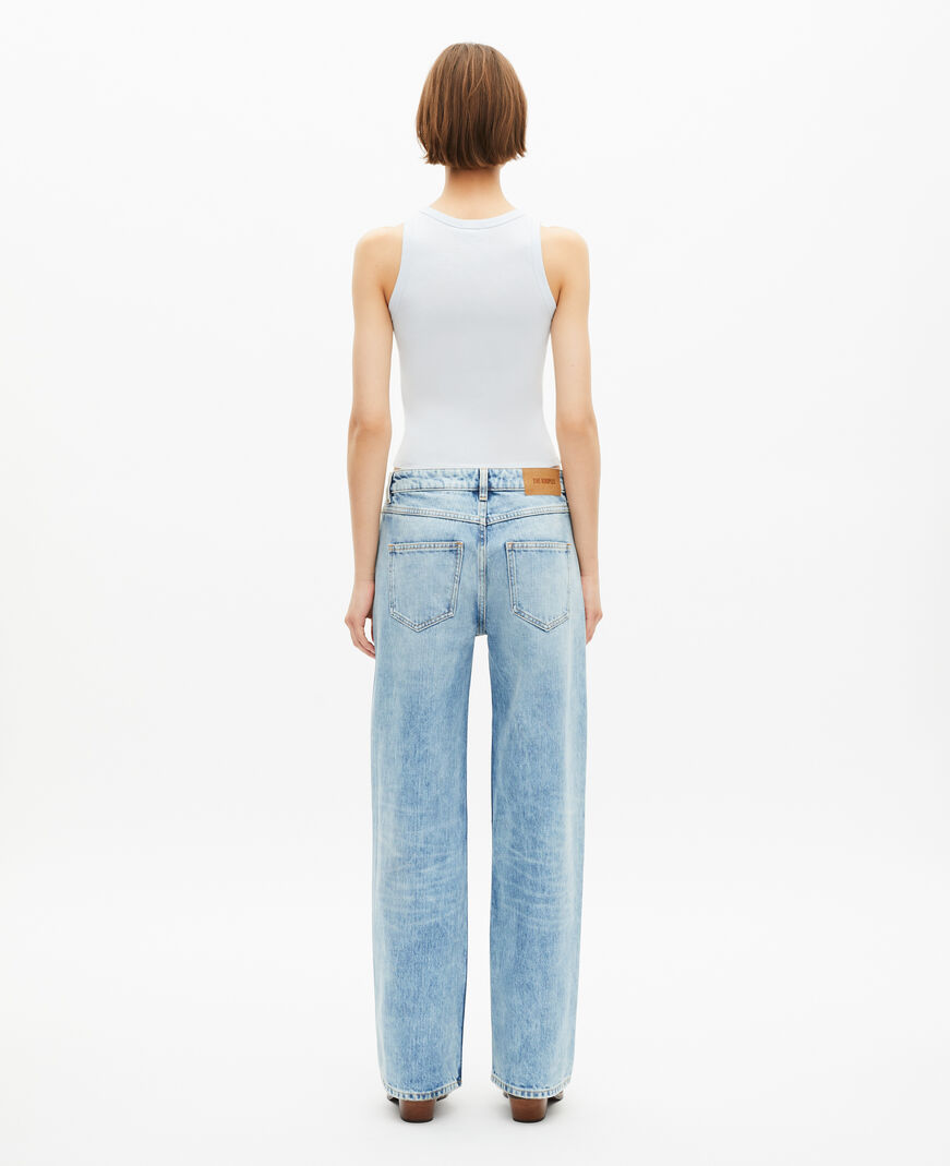 The Kooples FEMME LIGHT BLUE débardeur avec blason bleu clair
