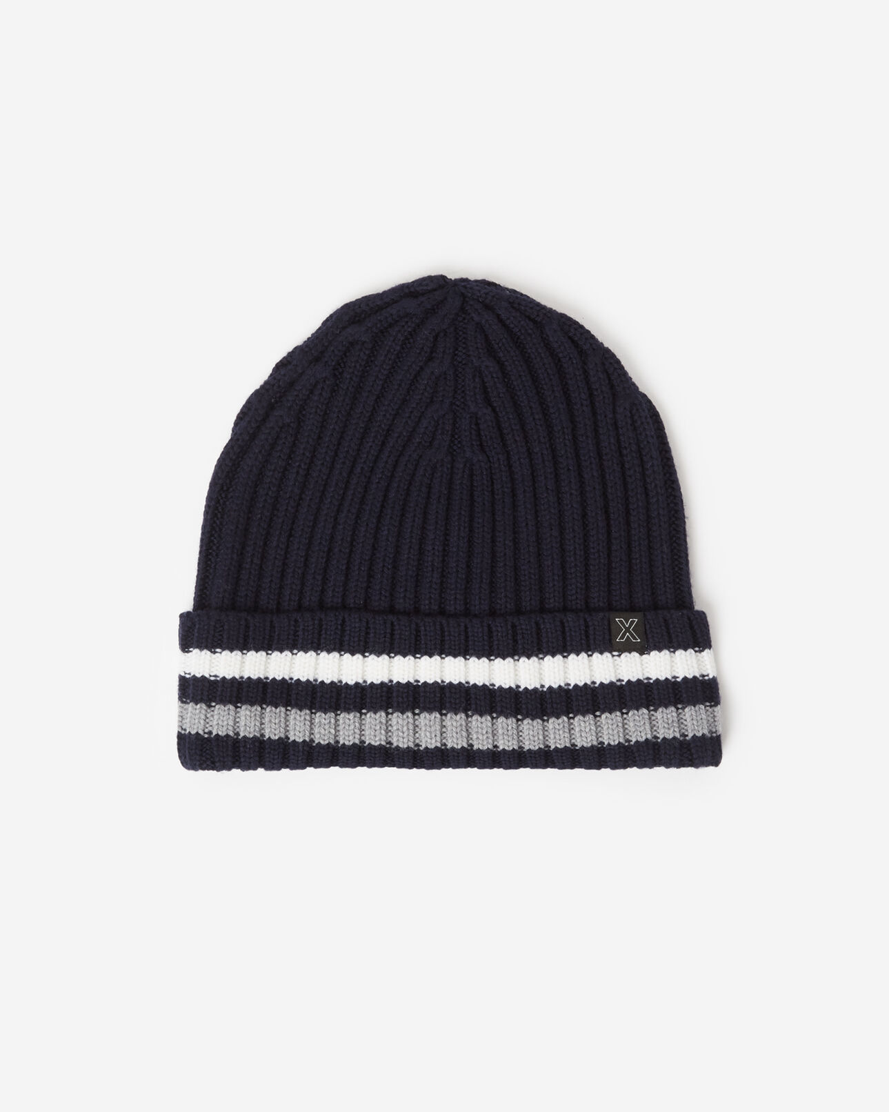 The Kooples HOMBRE NAVY gorro azul noche lana punto de ochos grande