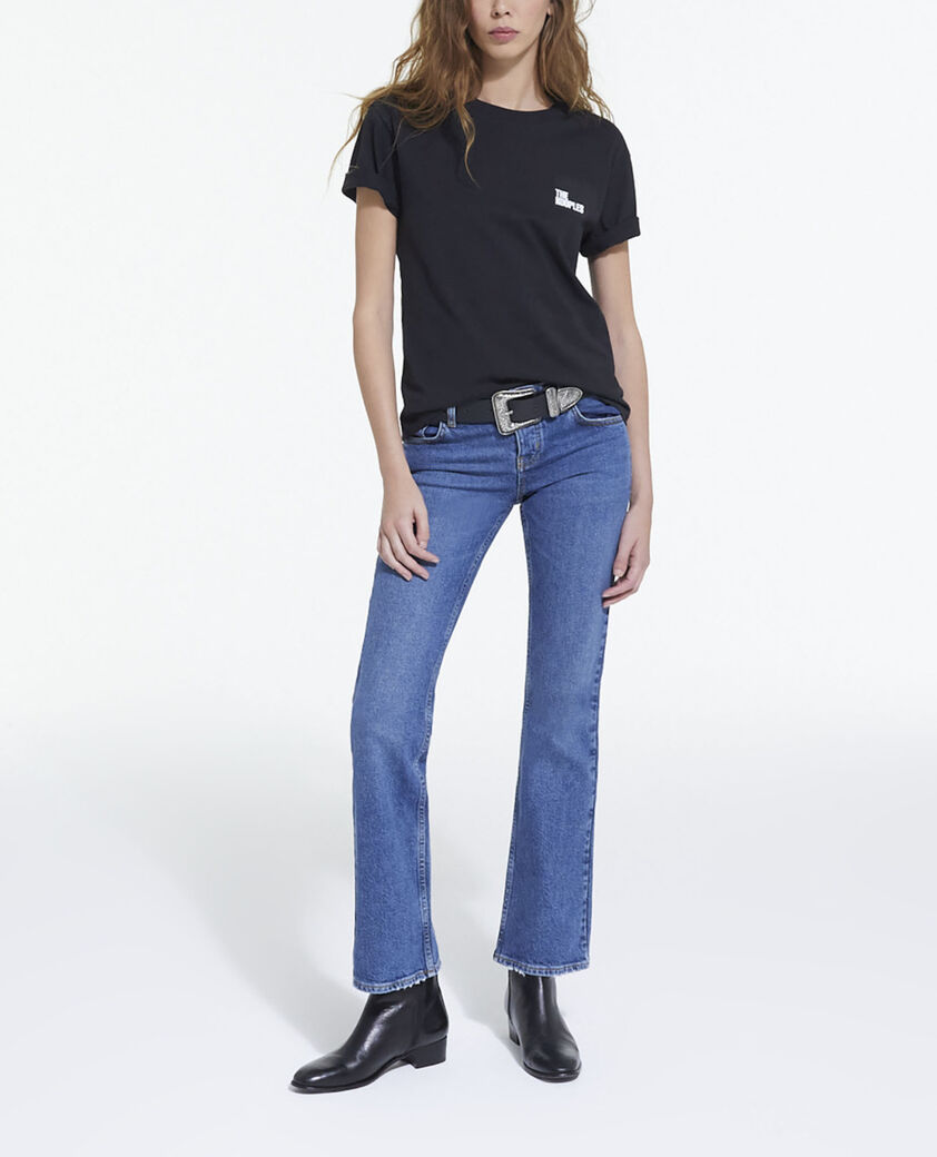 The Kooples WOMEN BLUE DENIM blue bootcut jeans