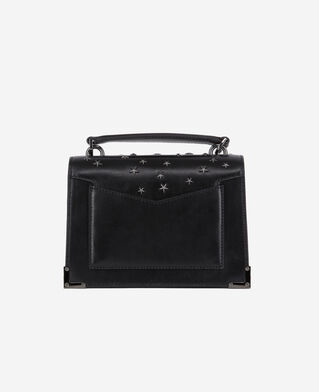 The Kooples WOMEN BLACK small emily bag in black leather with stars