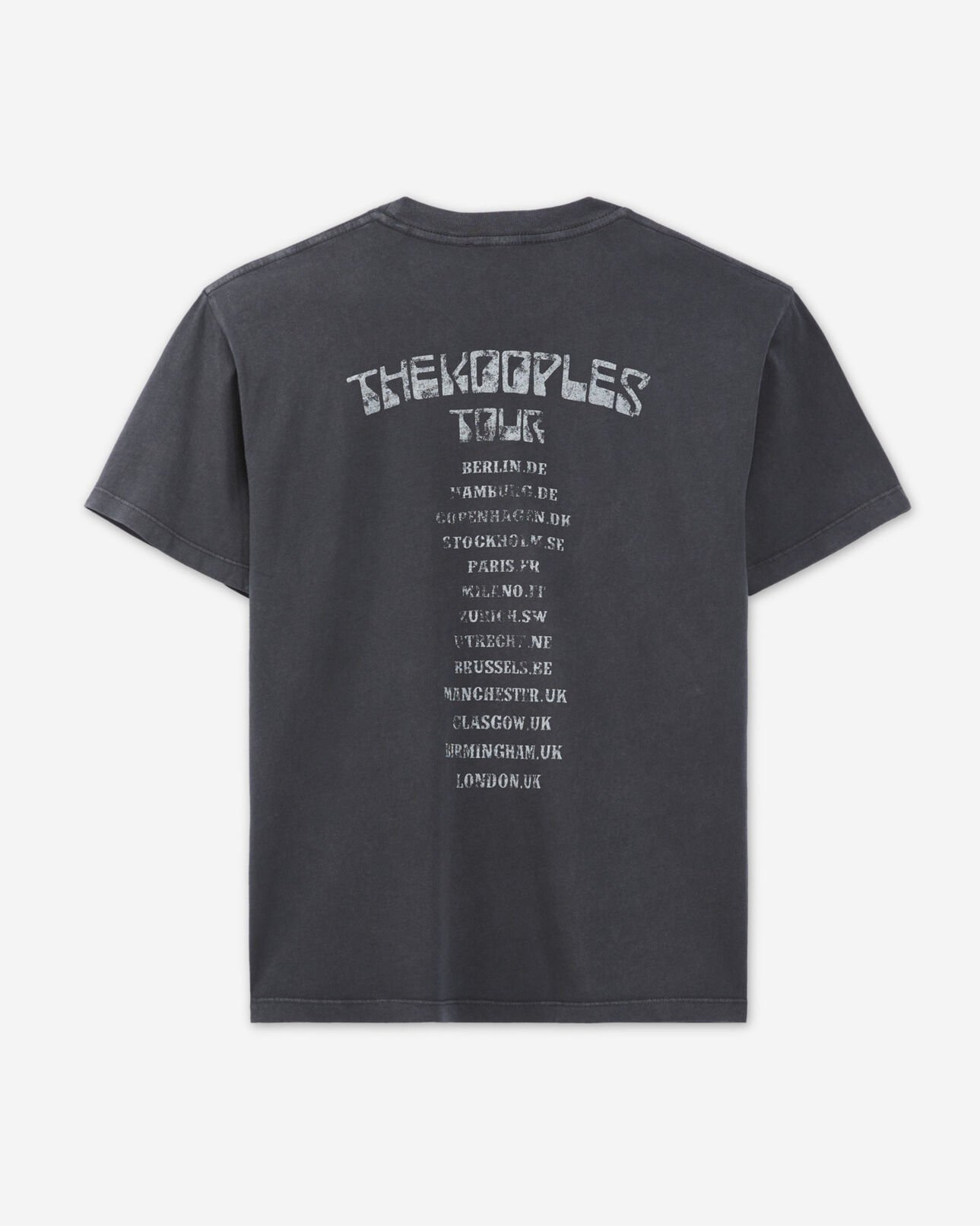 The Kooples FEMME BLACK WASHED t-shirt noir délavé coton motif serpent