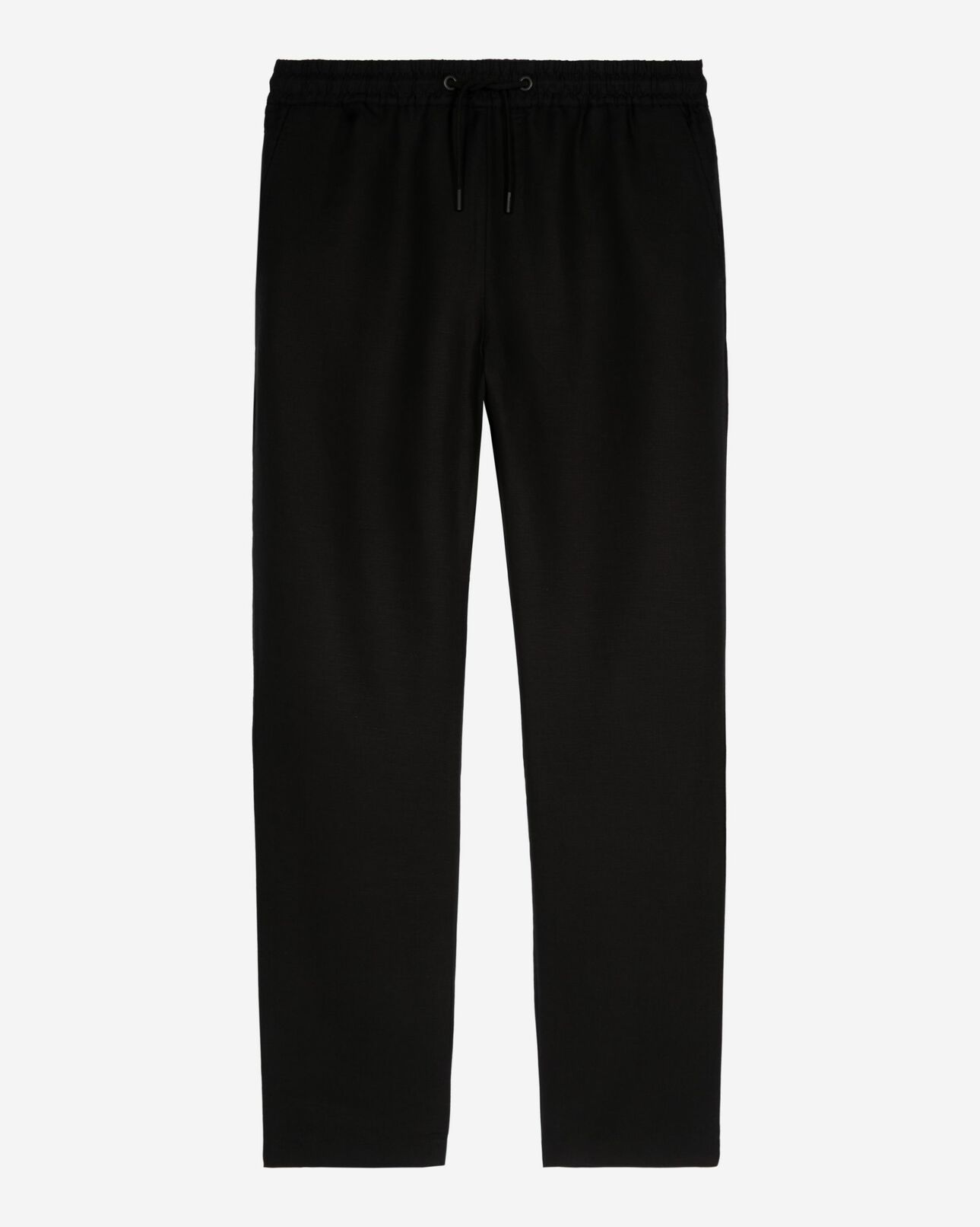 The Kooples HOMME BLACK pantalon taille élastiquée noir