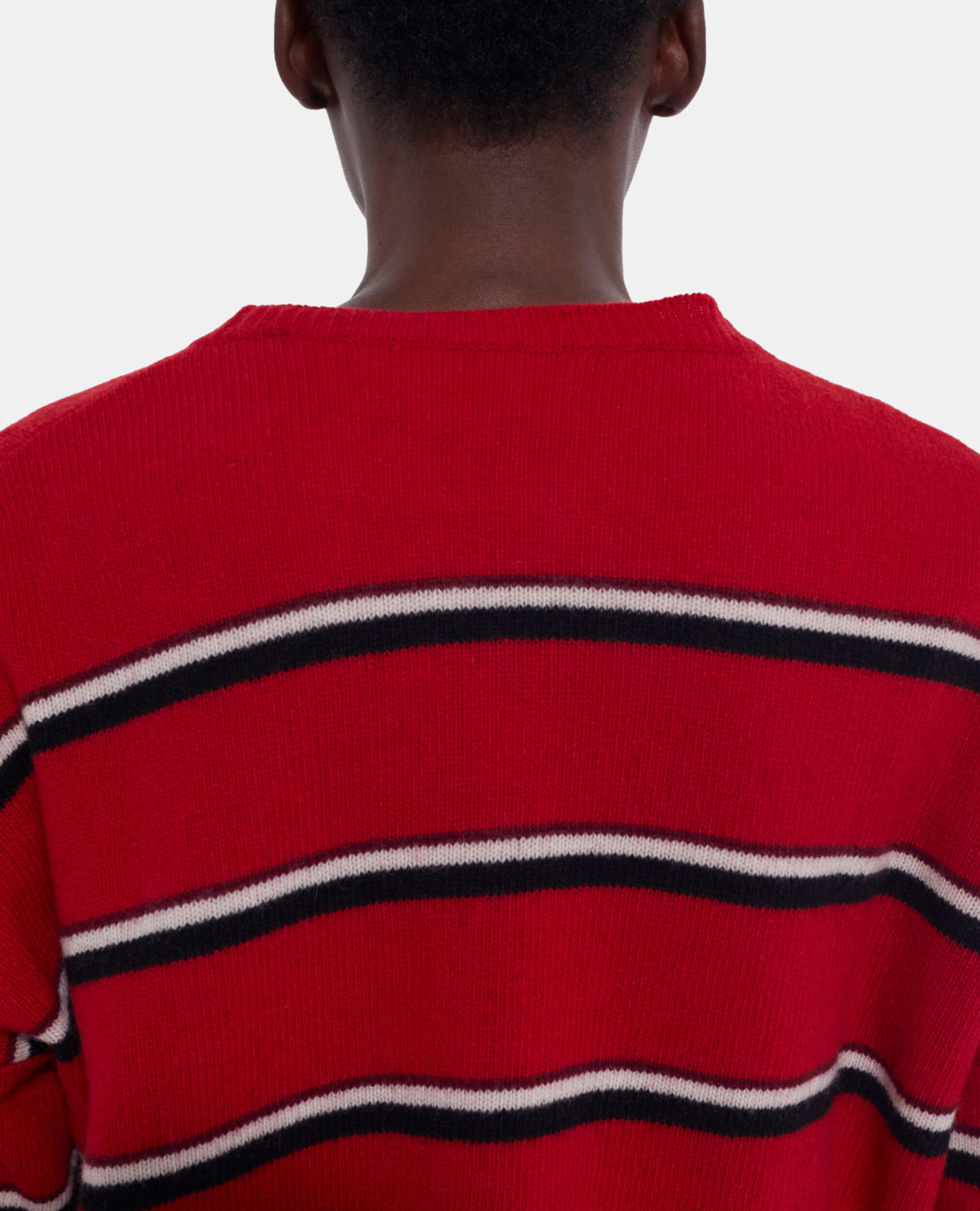 Red cashmere sweater, RED-BLACK-WHITE, hi-res image number null