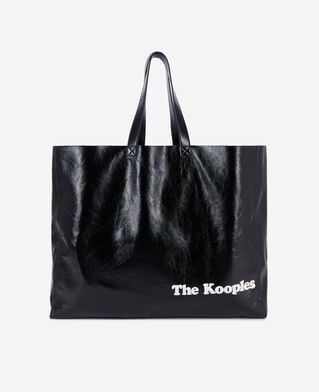 The Kooples FEMME BLACK sac cabas effet cuir noir