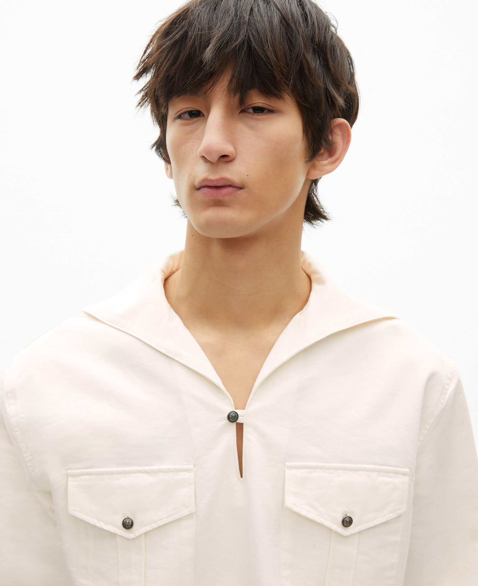 The Kooples MEN ECRU long-sleeved white shirt