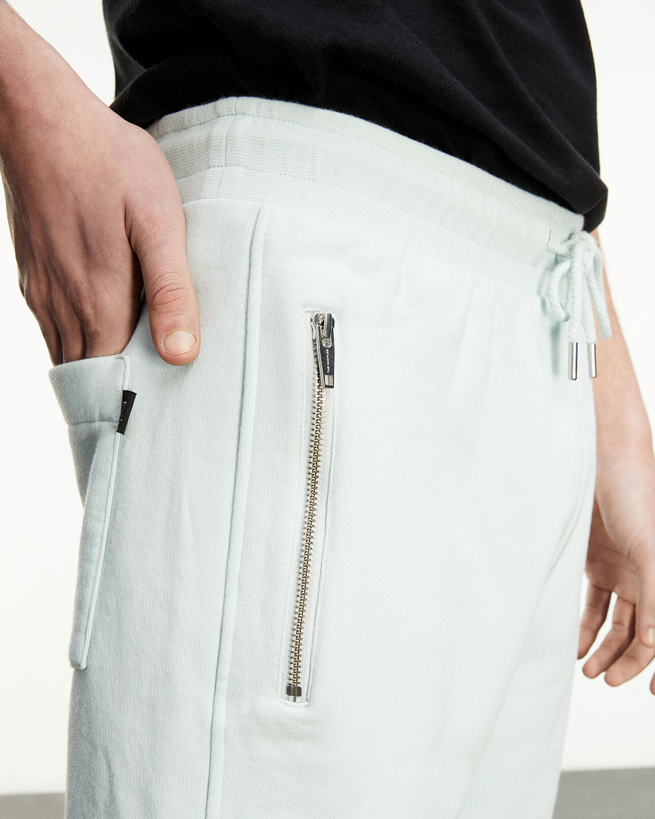 The Kooples HOMME MINT jogging vert zippé à triple logo