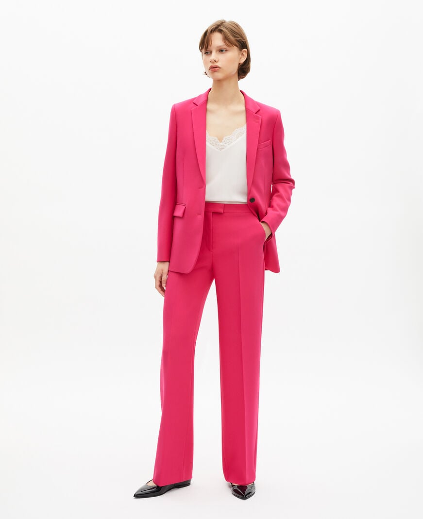 The Kooples WOMEN PINK pink crepe suit jacket