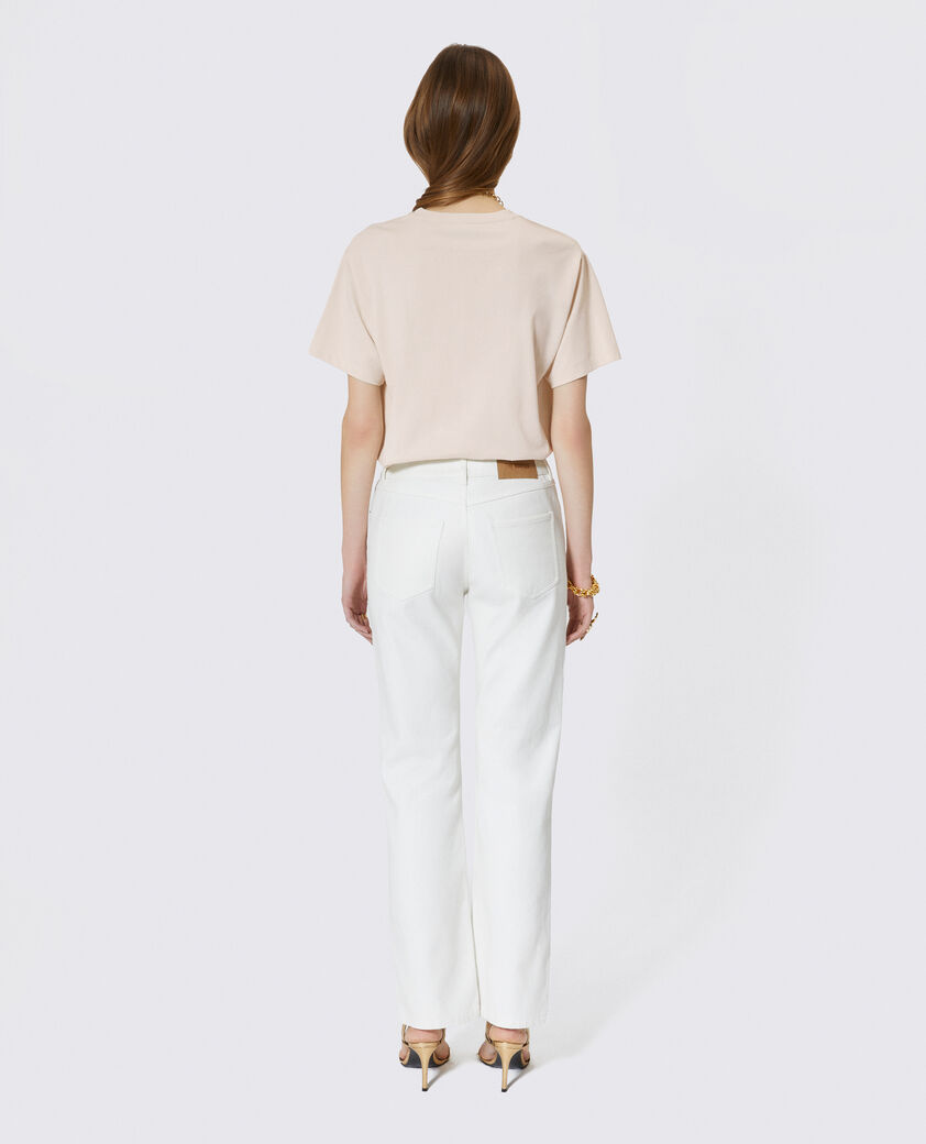 The Kooples FEMME WHITE jean droit enduit &eacute;cru