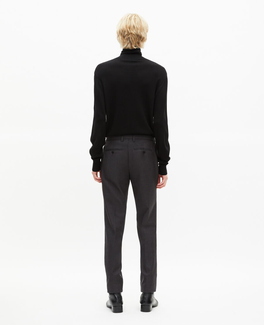 The Kooples HOMBRE DARK GREY pantal&oacute;n de traje ajustado gris de lana