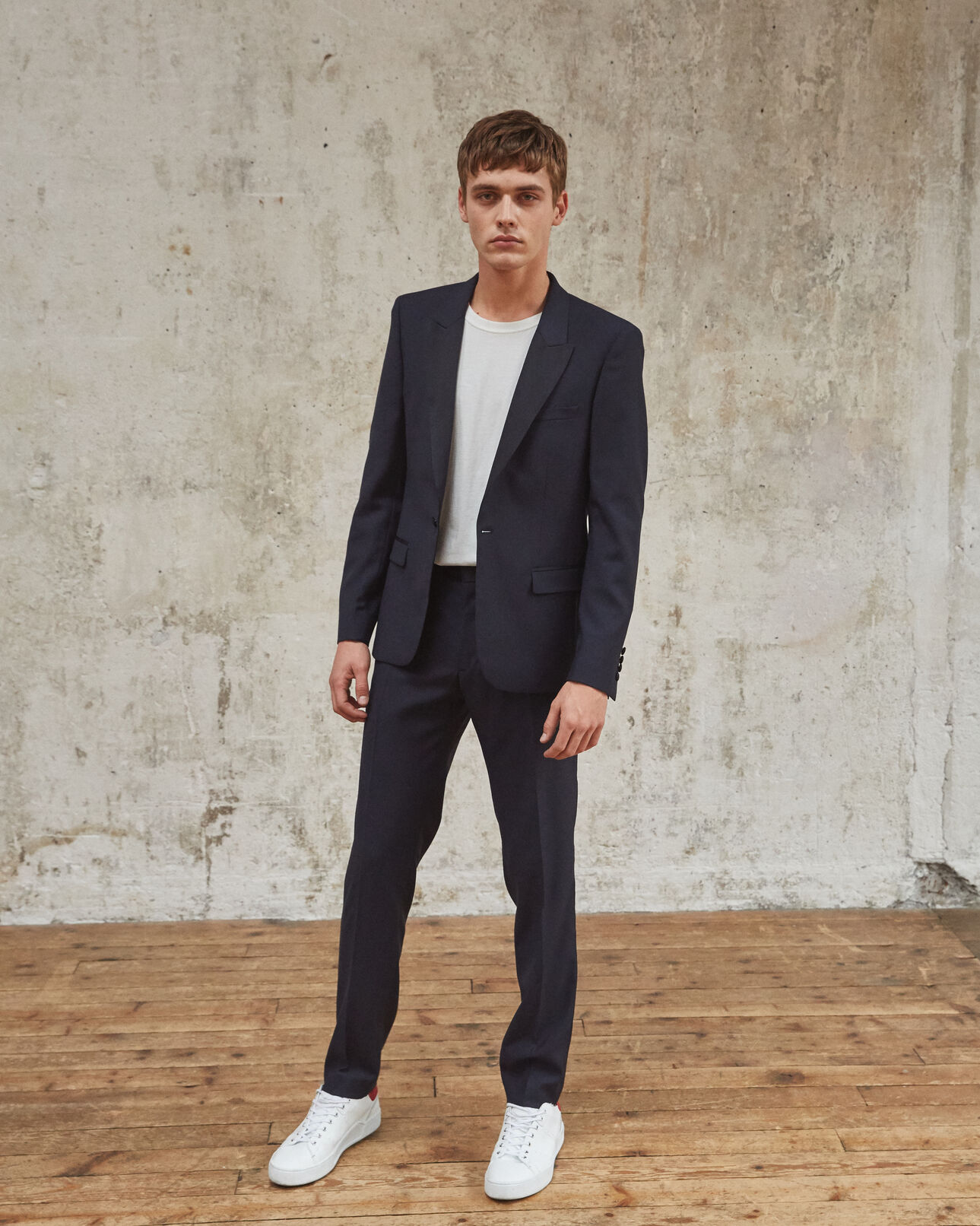 The Kooples MEN NAVY navy blue wool dinner jacket