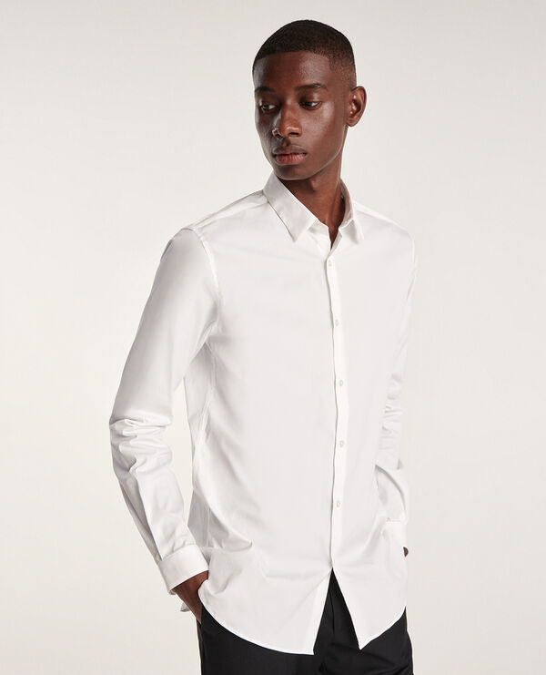 chemise coton blanche col classique
