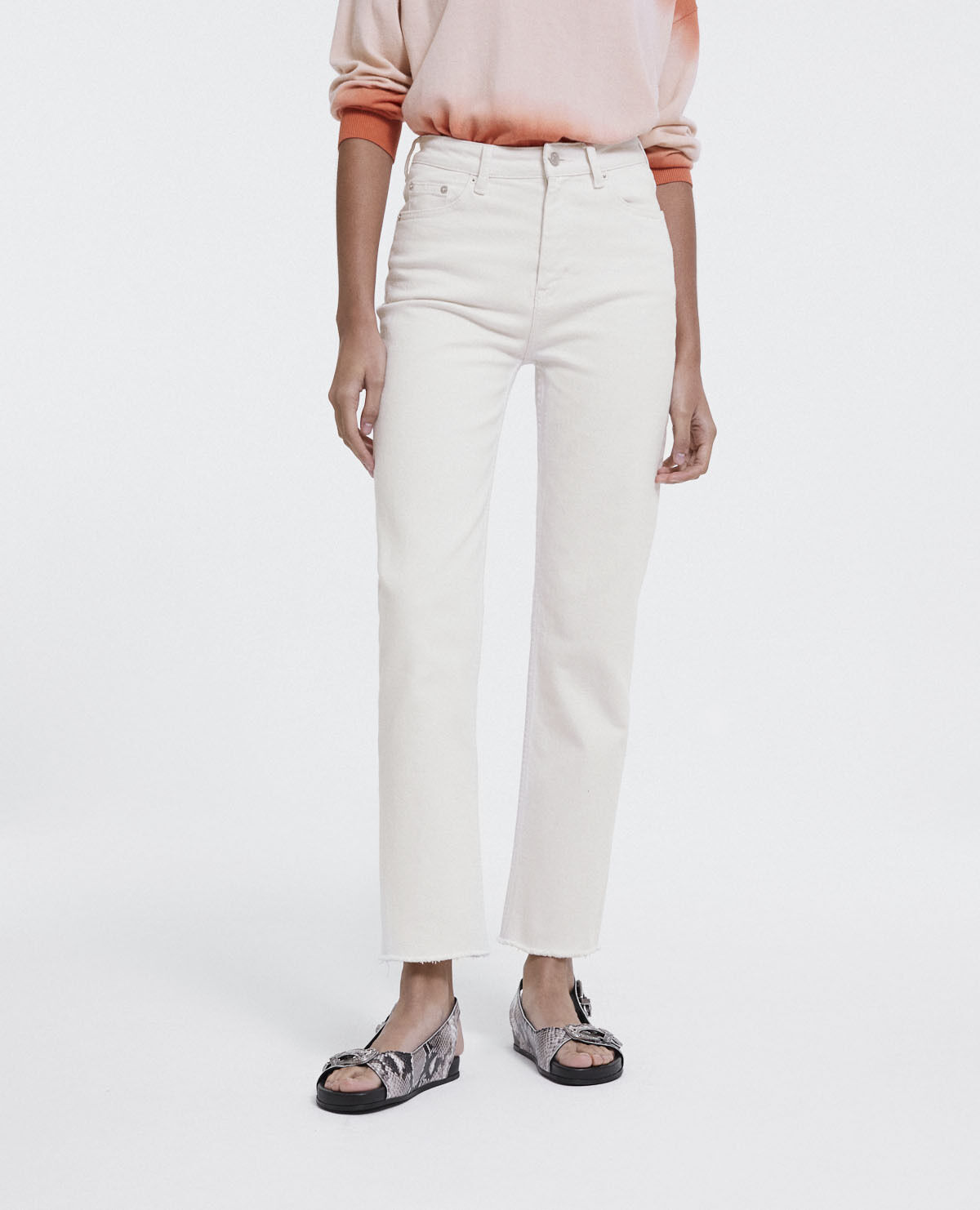 Straight cut jean top