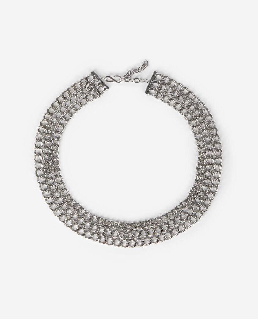 The Kooples WOMEN BLACK SILVER silver chain necklace