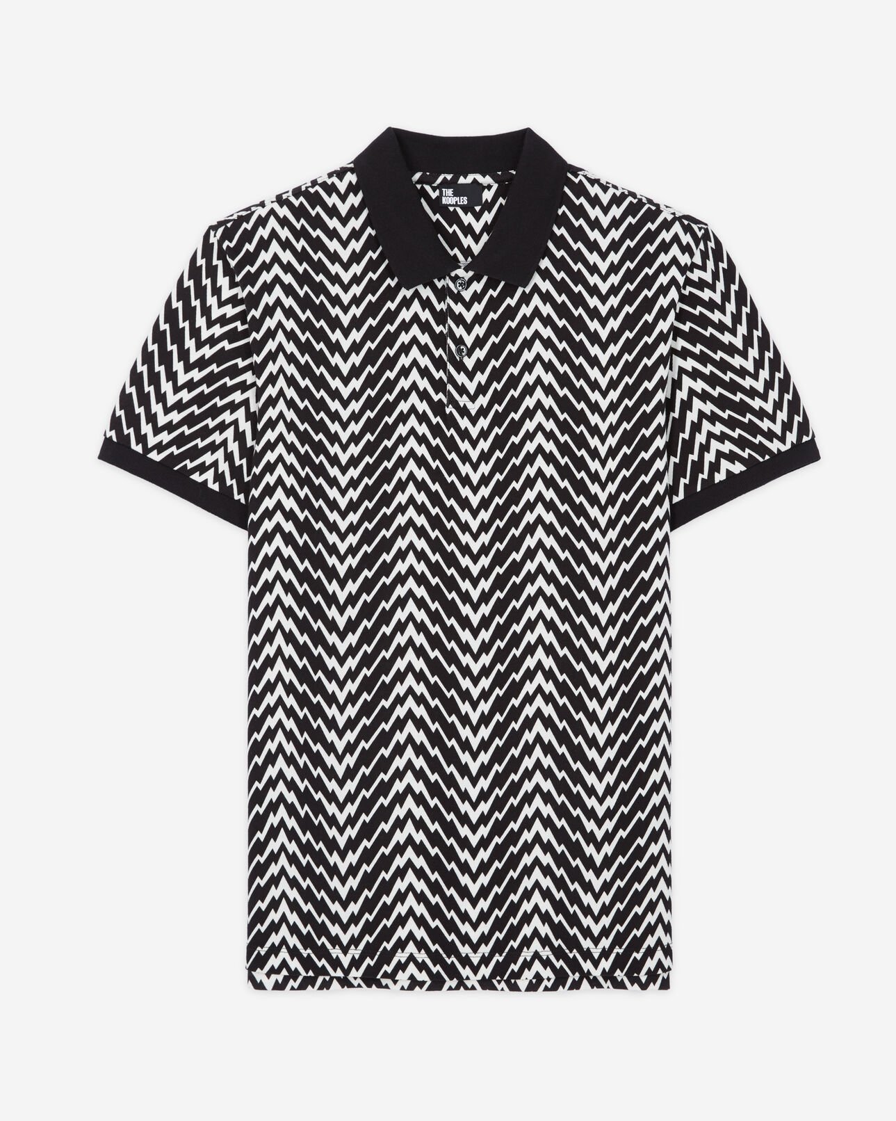 The Kooples HERREN BLACK / WHITE poloshirt mit print