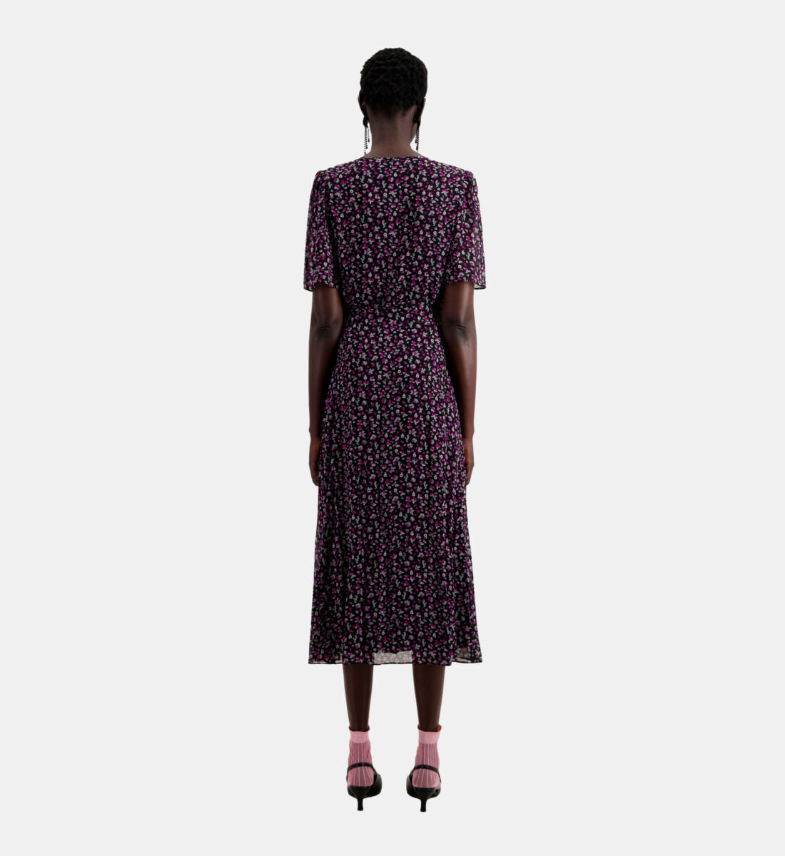 The kooples long best sale floral wrap dress