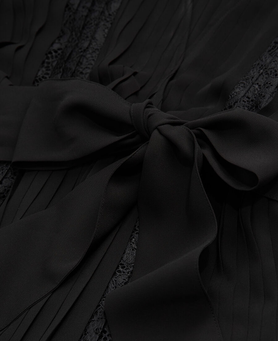 vestido corto encaje negro
