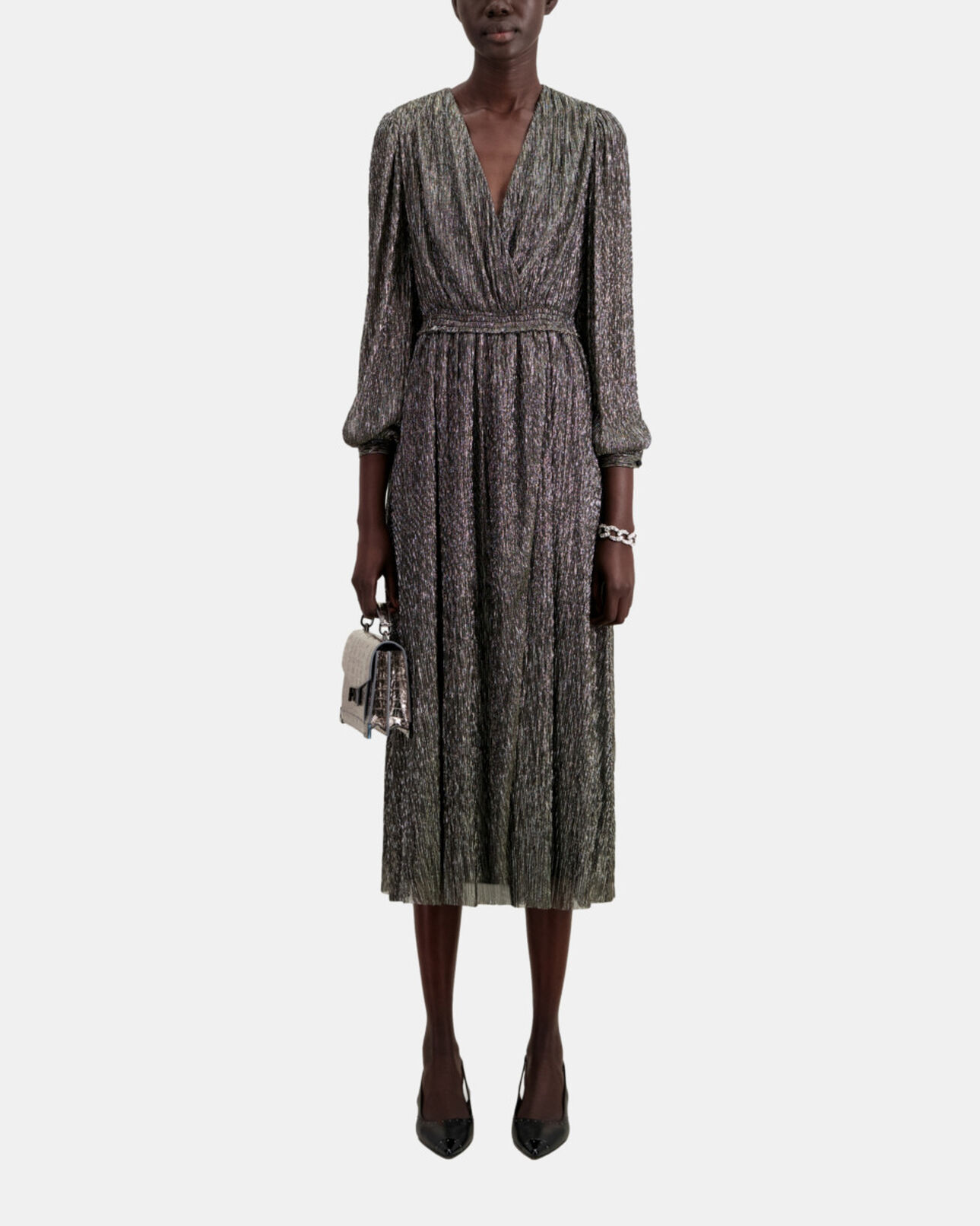 The Kooples WOMEN SILVER long silver dress