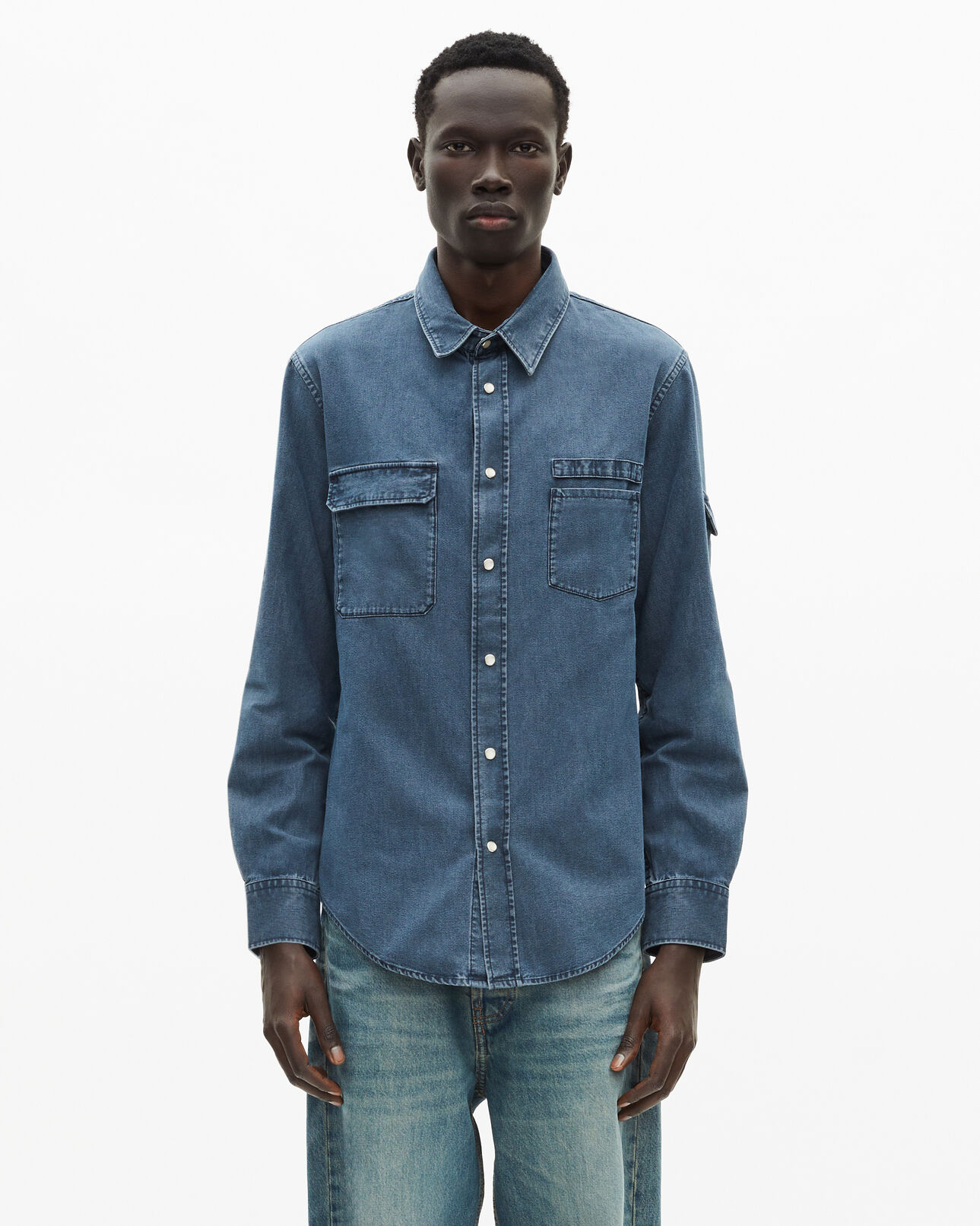 The Kooples MEN STORM long-sleeved denim shirt