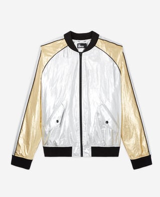 The Kooples HOMME SILVER / GOLD bomber doré et argenté