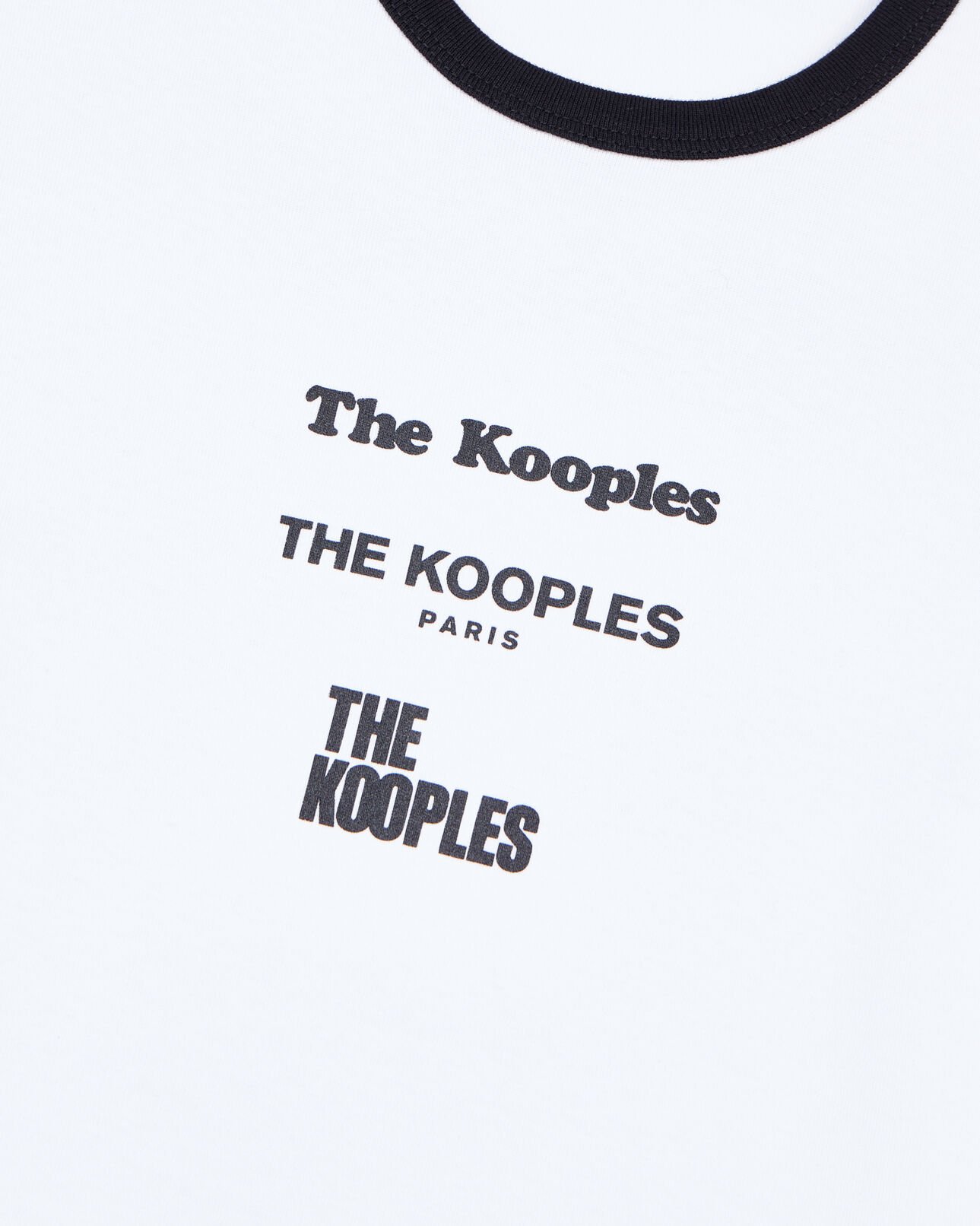 The Kooples F WHITE white locations serigraphy t-shirt
