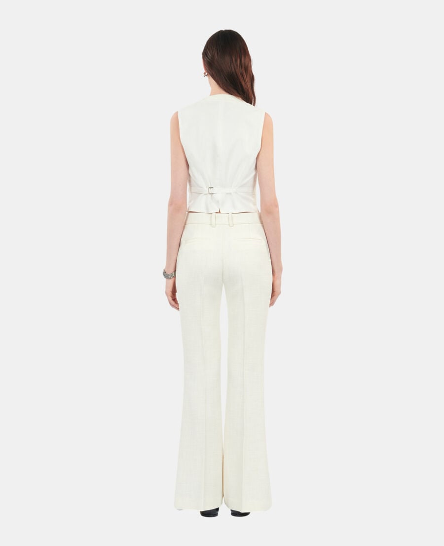 The Kooples F ECRU ecru waistcoat with lace