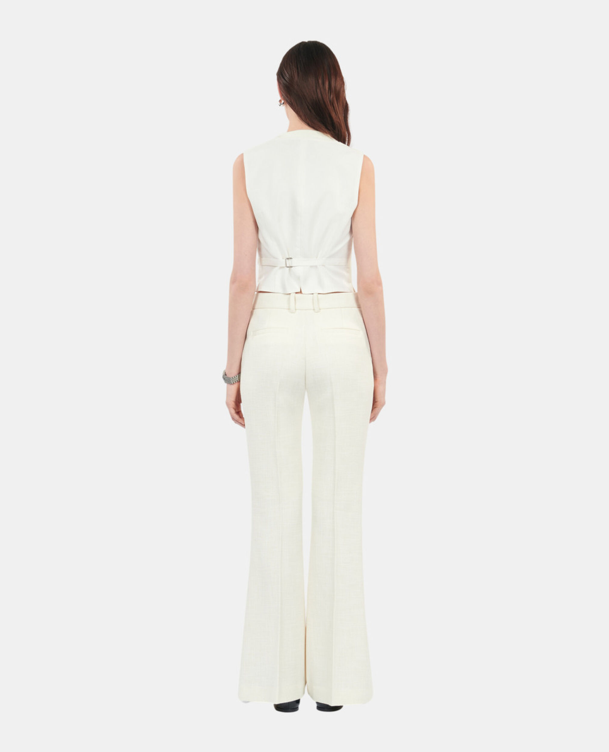 Ecru waistcoat with lace, ECRU, hi-res image number null