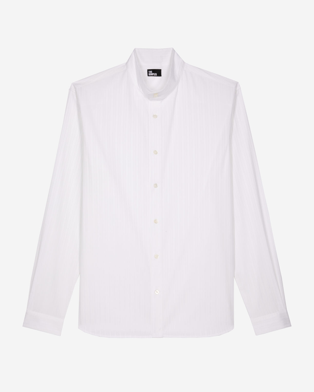 The Kooples HERREN WHITE elegantes weißes hemd in streifenoptik