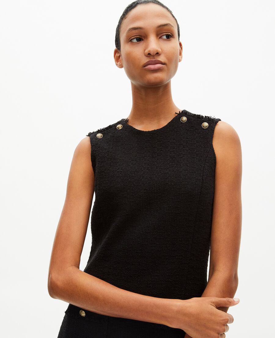 The Kooples F BLACK short black tweed dress