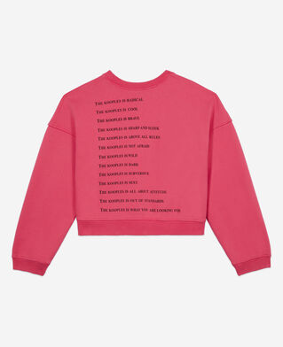 The Kooples F RETRO PINK short fuchsia what is sweatshirt with rhinestones