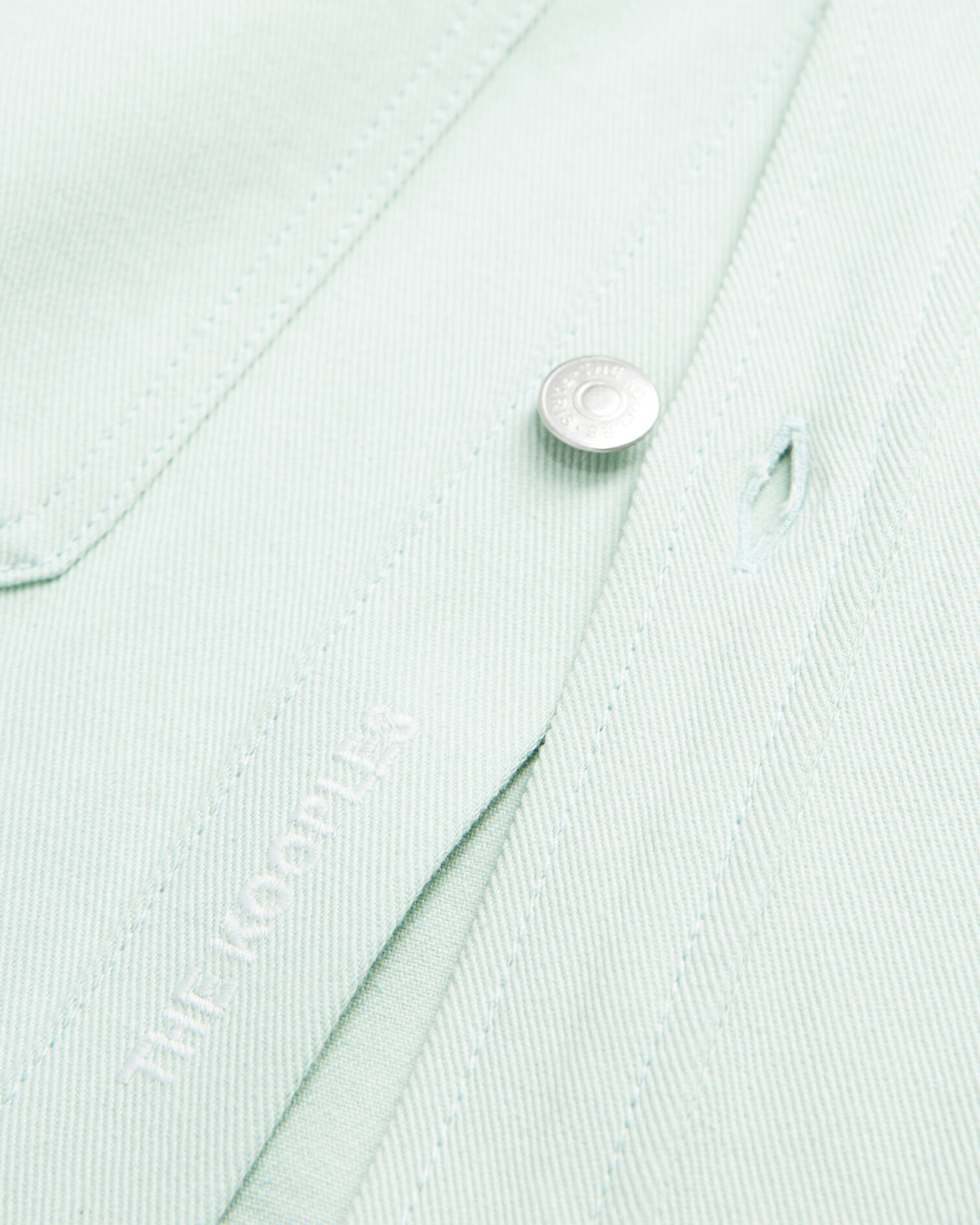 Chemise coton vert clair poches plaquées, GREEN WATER, hi-res image number null