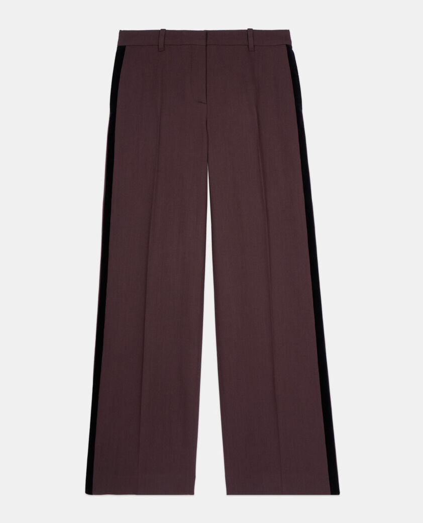 The Kooples FEMME BROWN pantalon tailleur large marron