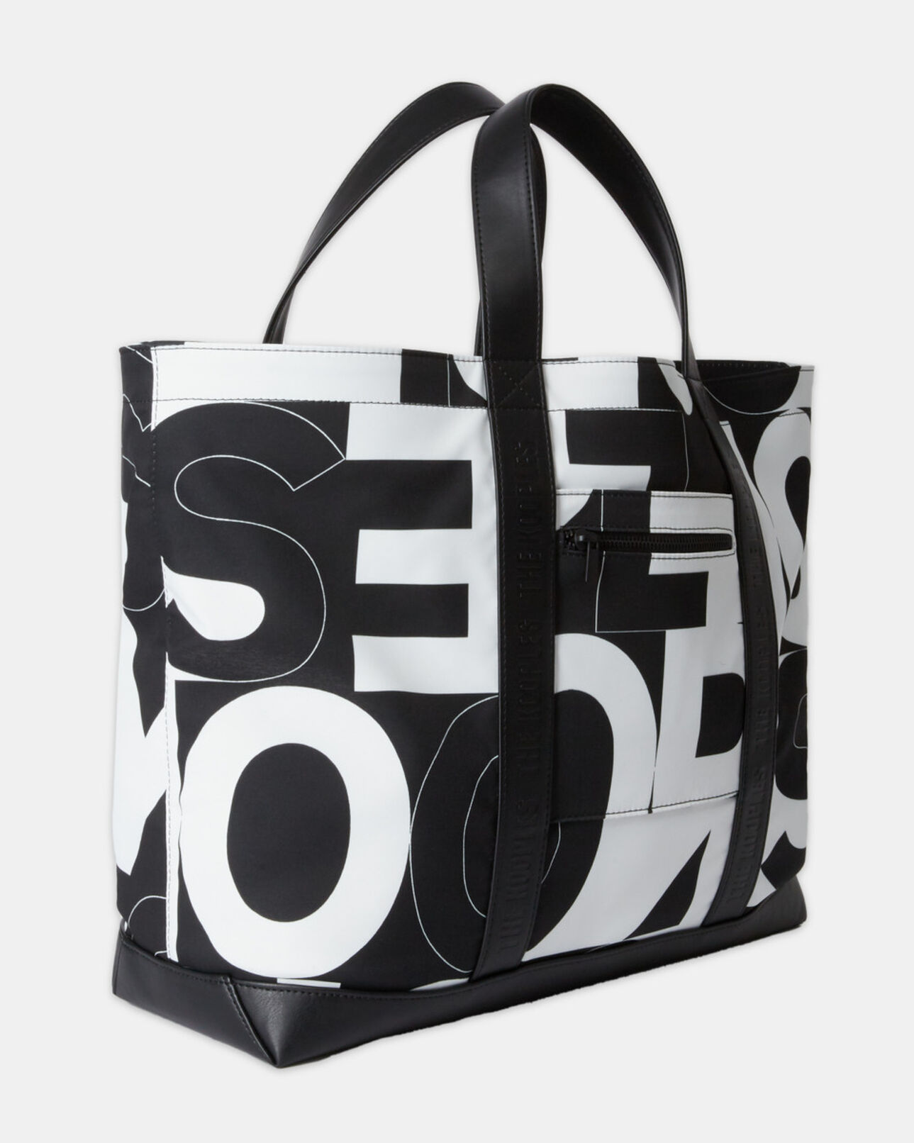 The Kooples MIXED BLACK / WHITE the kooples logo tote bag