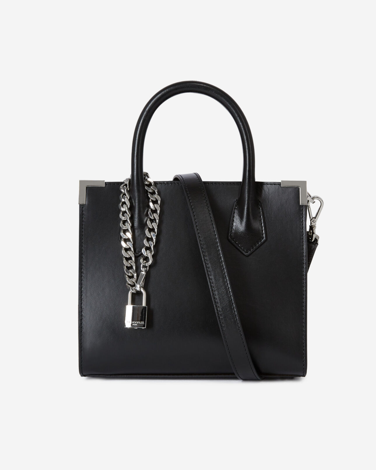 The Kooples FEMME BLACK sac ming medium en cuir noir
