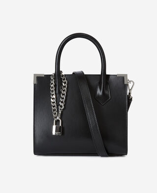 The Kooples F BLACK medium ming bag in black leather