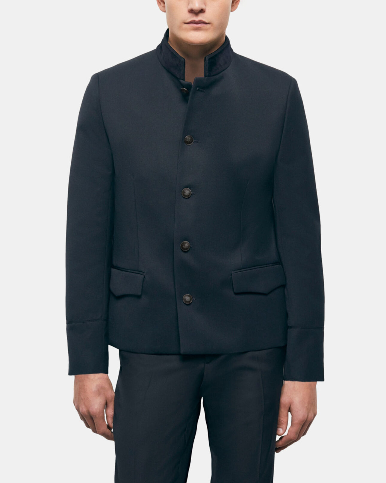 The Kooples MEN BLACK black wool suit jacket
