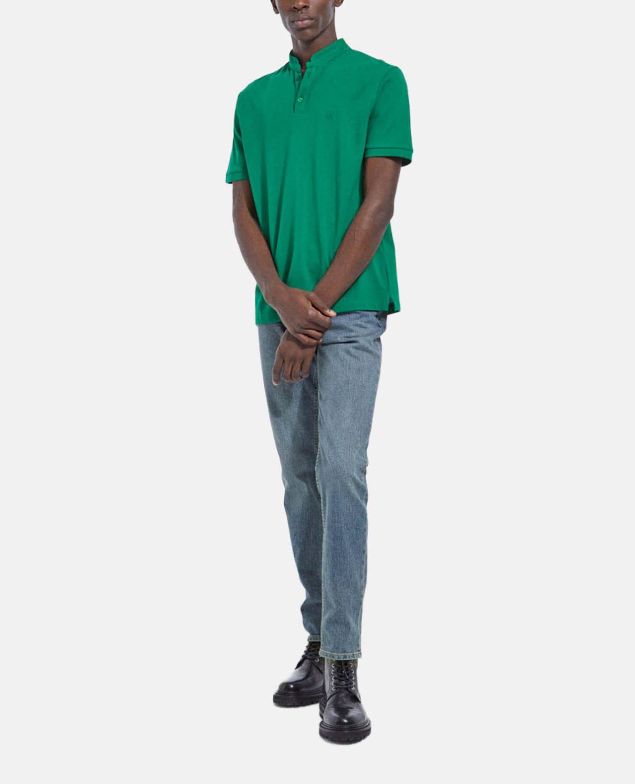 Green polo best sale grey pants