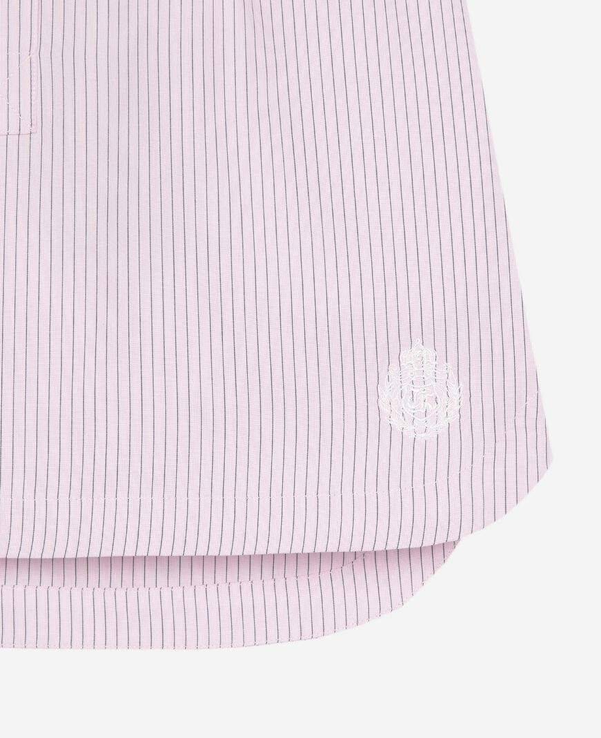 The Kooples WOMEN PINK BLACK pink striped short skirt