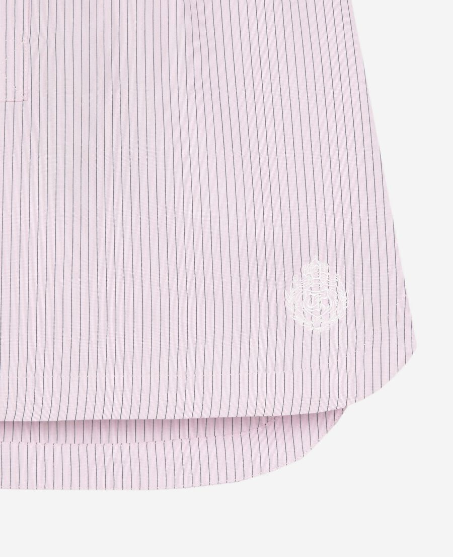 The Kooples WOMEN PINK BLACK pink striped short skirt
