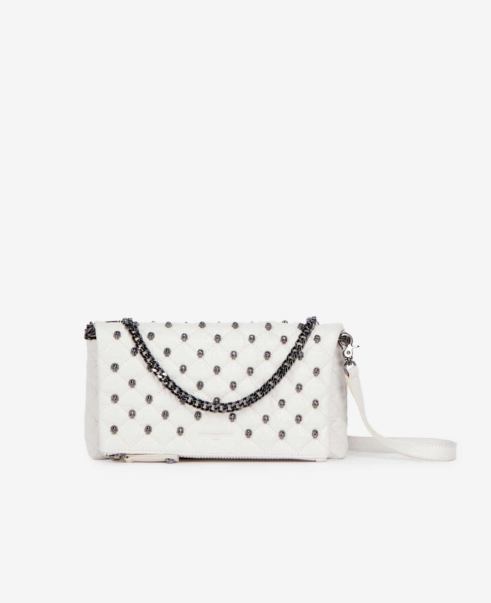 The Kooples DAMEN OFF WHITE kleine weiß pochette aus leder heritage 