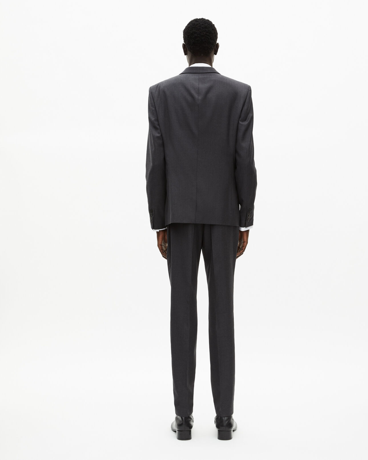 The Kooples HOMBRE GREY chaqueta de traje de lana negra de corte entallado