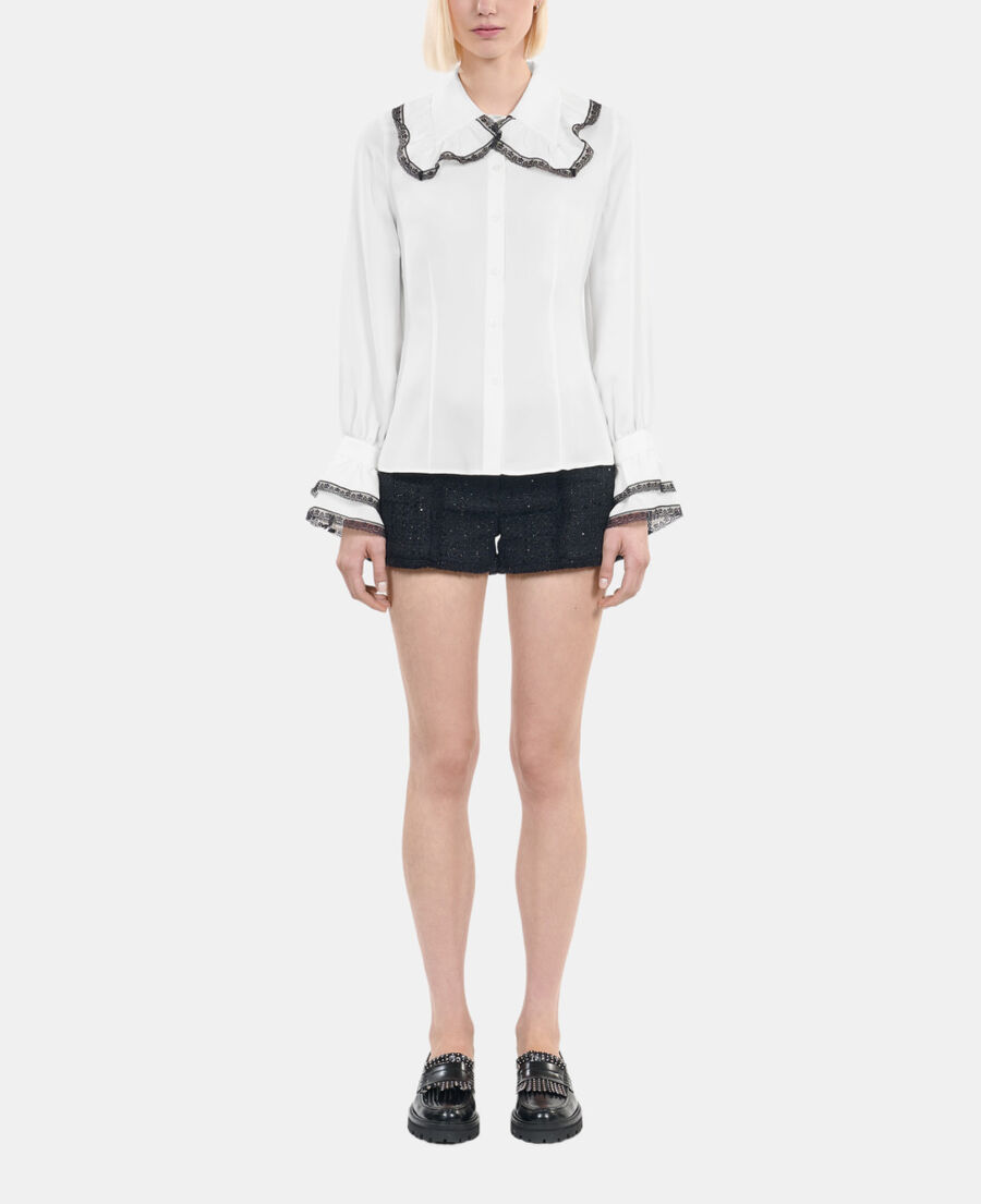 The Kooples F WHITE white silk shirt