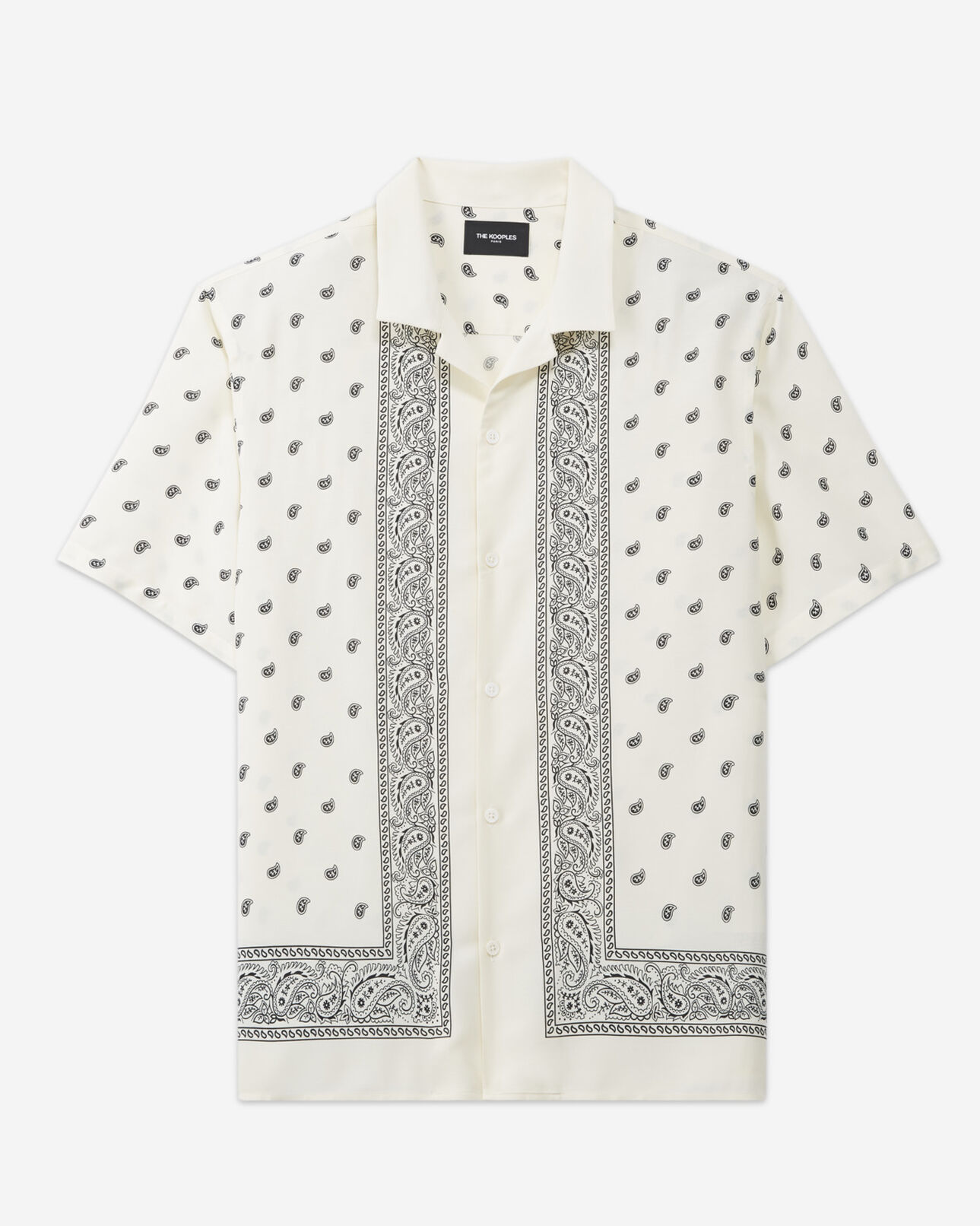 The Kooples MEN WHITE / BLACK shirt with shark collar
