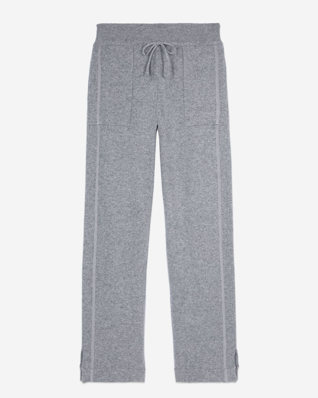 The Kooples WOMEN MIDDLE GREY MEL grey wool and cashmere trousers