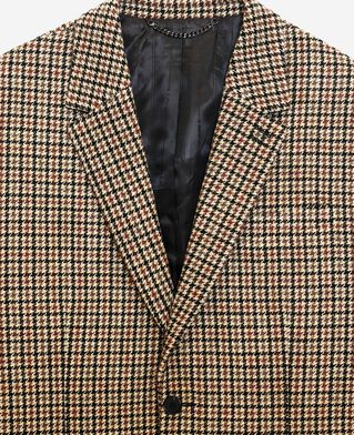 The Kooples HERREN FAUVE braun-schwarze hahnentrittjacke