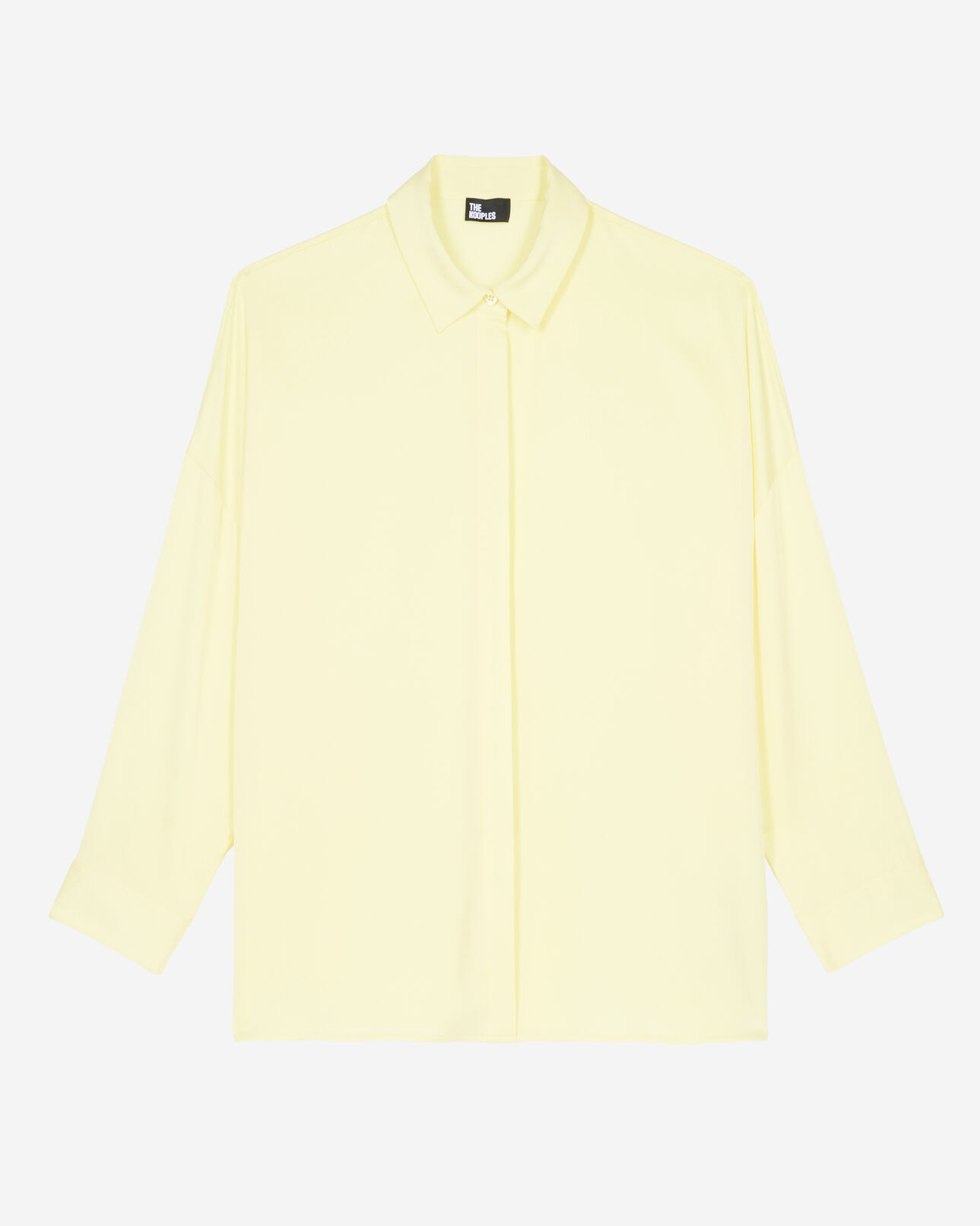 The Kooples FEMME LIGHT YELLOW chemise ample en soie jaune
