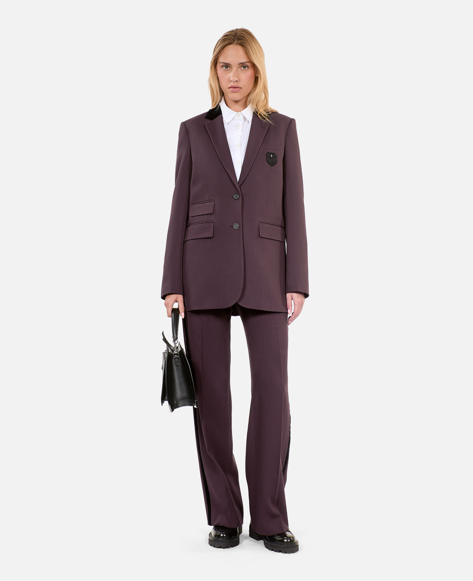 The Kooples WOMEN BROWN brown wool suit jacket